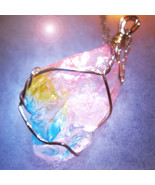 Haunted CRYSTAL NECKLACE 27X SPIRIT CALLER ENHANCE COMMUNICATION MAGICK ... - $47.77