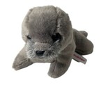 Aurora Harbor Seal Stuffed Animal Plush 8&quot; Wildlife Realistic White Grey... - $11.62