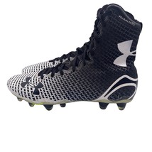 Under Armour Highlight Clutch Fit Football Cleats Lacrosse Black White Mens 9.5 - $49.49