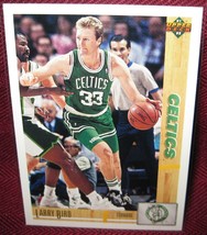 1991-92 Upper Deck #344 Larry Bird Boston Celtics (Text Hologram Variant) - £3.91 GBP