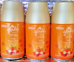 (3) Glade Automatic Spray Can Refills Toasty Pumpkin Spice Scent Fits Airwick - $24.52