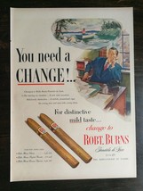 Vintage 1952 Robt. Burns Panatela de Luxe Cigars Full Page Original Ad -... - $6.64