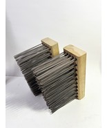 2-Hardwood Block 4” Trim Steel Flat Wire Bristle 3” X 8” Foundry Casting... - $43.75