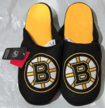 NHL Boston Bruins Mesh Slide Slippers With Dot Sole Size L by FOCO - £21.78 GBP