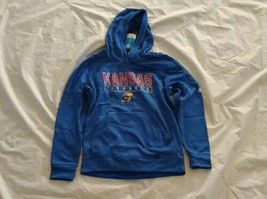 Adidas Women's Kansas Jayhawks Long Sleeve Hoodie Blue Sweatshirt Size Medium - $51.80