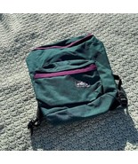 Vintage 90s Mountain trail hiking camping green purple backpack bag large  - £34.79 GBP