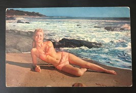 1960&#39;s Girl On The Beach Postcard  - $3.75