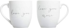 Wedding Love You and Love You More Mug Set, Couple Coffee Mugs, Gift for Newlywe - £28.74 GBP