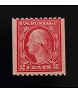 1916 2c George Washington, Coil, Carmine Scott 488 Mint F/VF LH - $2.49