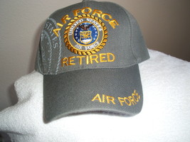 Air Force Retired w/Emblem &amp; Shadow on a Slate Gray ball cap  - $20.00