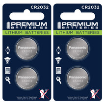 Premium Batteries Panasonic CR2032 3V Child Safe Lithium Coin Cell (4 Count) - £14.97 GBP