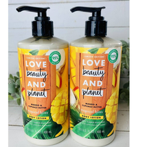 2 Pack Love Beauty Planet Tropical Bliss Mango Cupuacu Body Lotion, 13.5 Oz - £18.01 GBP