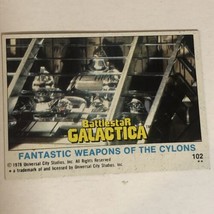 BattleStar Galactica Trading Card 1978 Vintage #102 Fantastic Weapons Of Cylons - $1.97