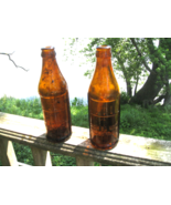 Lot 2 Upside down CERTO brown amber glass medicine bottle upside down 1/... - $18.80