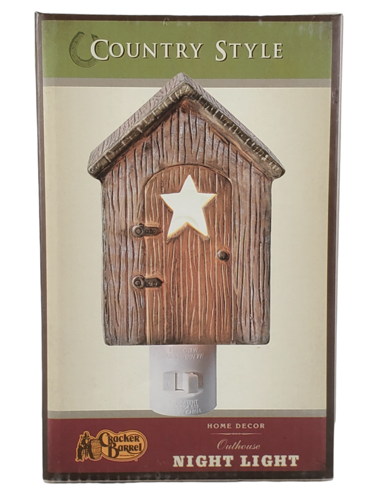 New Cracker Barrel Outhouse Lighted Accent Night Light Lamp Home Decor C... - $20.06