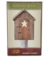 New Cracker Barrel Outhouse Lighted Accent Night Light Lamp Home Decor Country - $20.06