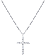 14K Gold Plated Cubic Zirconia Cross Necklace for Women - $20.78