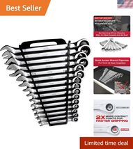 15pc 90-Tooth Ratcheting Wrenches MASTER SET - Our LARGEST SAE With Wren... - $129.00