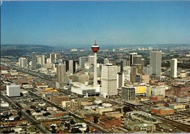 Vtg Postcard, Panoramic Aerial View of Downtown Calgary, Calgary Tower, Alberta - £5.15 GBP