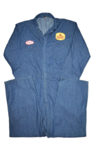 Vintage Big Ben Coveralls Mens 50 Denim Strohs Beer Uniform Jumpsuit Wra... - $76.29