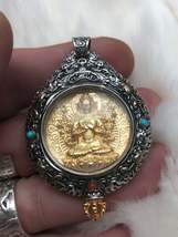 Buddha pendant. Mahasthamaprapta bodhisattva. Tibetan ghau - £408.66 GBP