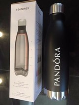 Pandora Charm Jewelry H2GO FORCE Water Bottle Matte Black Iconic Hot &amp; Cold Gift - £26.97 GBP