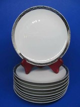 Fukagawa Arita Silver Lichen Pattern 917 Set Of Nine 7 3/4&quot; Salad  Plates GUC - £22.80 GBP