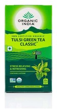Lote 2 Organic India Tulsi Té Verde Clásico 50 Bolsas de Té Aryuvédico Natural - £16.03 GBP