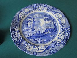 Compatible with Spode Italian Pattern Blue Ware Collector Plate Sided 10&quot; [* BLU - £51.14 GBP