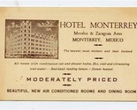 Hotel Monterrey Brochure &amp; Mileage / Kilometer Chart Monterrey Mexico 19... - $21.78