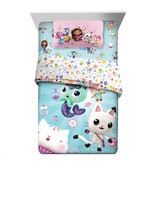 Gabby&#39;s Dollhouse Full Size bed-in-a-bag Set Comforter &amp; Sheet Set NEW - £85.33 GBP