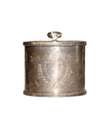 Barker Ellis MENORAH MARKED 3.5 Inch #4 Silver Plated Tea Caddy or Tobac... - $138.92 CAD