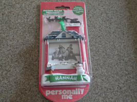 New HANNAH Picture Frame Personalized Christmas Tree Ornament Personally Me - $13.45