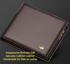 Inexpensive Birthday Gift Genuine Calfskin Leather Handmade for Men or Ladies - $932.78 MXN