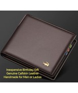 Inexpensive Birthday Gift Genuine Calfskin Leather Handmade for Men or L... - $932.78 MXN