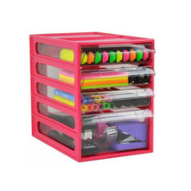 Italplast 4 Drawer Office Organiser - Watermelon - $58.50