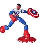 NEW SEALED Marvel Bend and Flex Captain America Sam Wilson Action Figure - £15.67 GBP