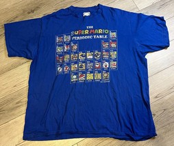 Super Mario Brothers Adult T-Shirt - Periodic Table of Mario Size XXL - £13.02 GBP