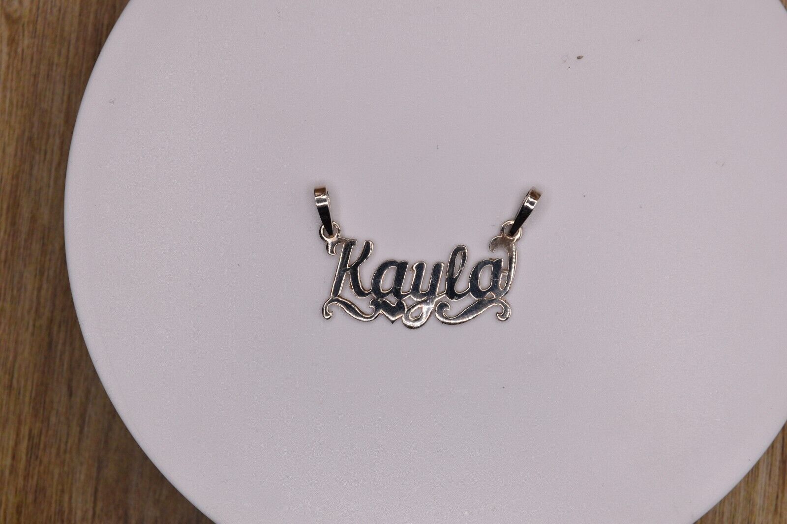 Personalized Custom 925 Silver Name Plate Pendant Charm Item image 3