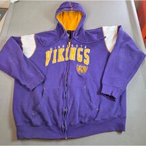 NFL Team Apparel Vikings 2XL Purple Full Zip Hoodie Yellow Lined - €38,52 EUR