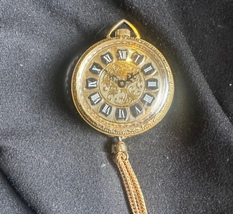 Customtime Cameo Woman Profile Pocket Watch Pendant Vintage Roman Numerals - £32.07 GBP