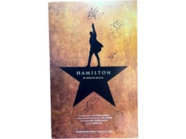 Hamilton Cast Signed Lobby Card Poster Broadway Musical 14&quot; x 22&quot; 5 Autographs - £93.42 GBP