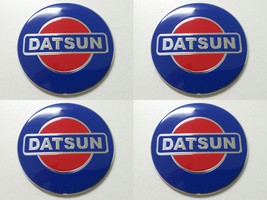 Datsun 8 - Set of 4 Metal Stickers for Wheel Center Caps Logo Badges Rims  - £19.90 GBP+