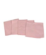 Vintage Set of 4 Pink Linen Cocktail Luncheon Napkins - $221.43 MXN