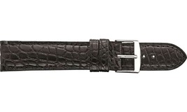 Matte Genuine Alligator Flank Padded and Stitched Watch Strap - $169.00