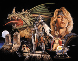 Clyde Caldwell Signed Forgotten Realms Fantasy Art Print / AD&amp;D TSR RPG Game - £62.09 GBP