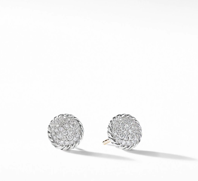 Primary image for David Yurman Chatelaine Sterling Silver Diamond Stud Earrings