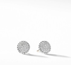 David Yurman Chatelaine Sterling Silver Diamond Stud Earrings - $770.00