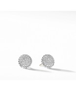 David Yurman Chatelaine Sterling Silver Diamond Stud Earrings - £575.88 GBP