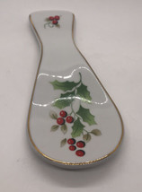 Royal Norfolk Holly and Berries Christmas Holiday Spoon Rest - $10.88